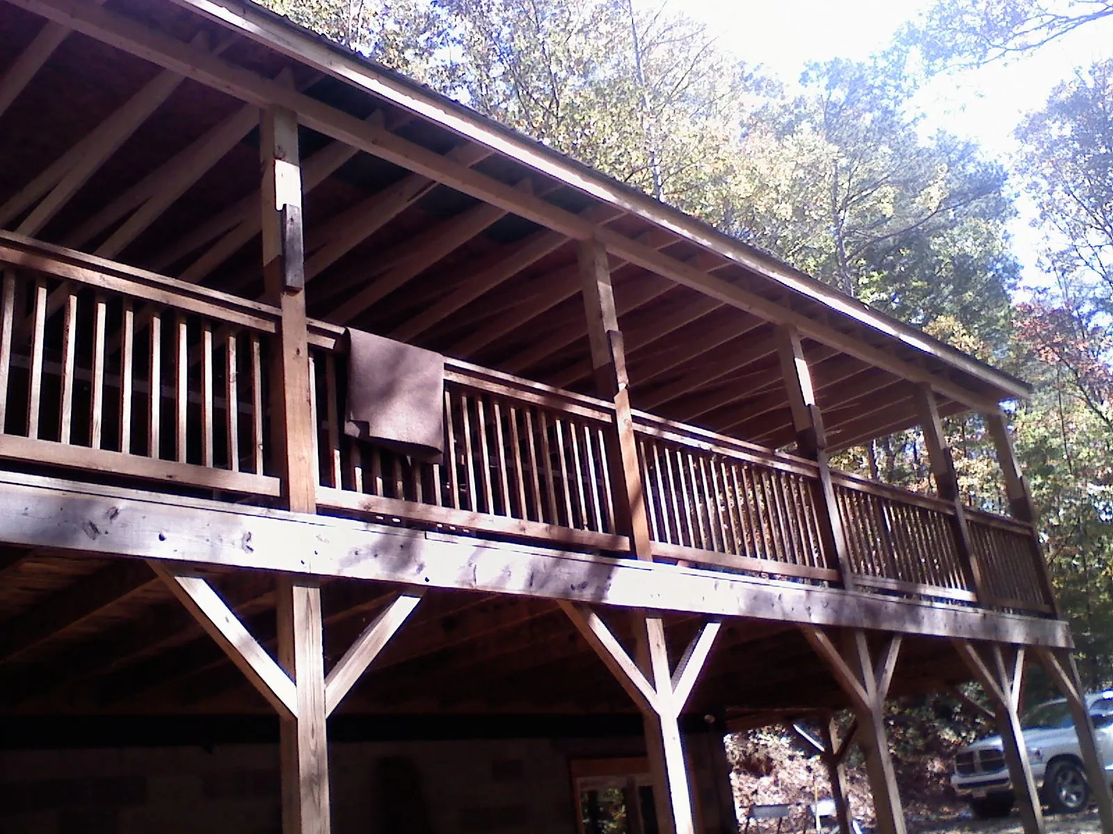 Timber framing under a new elevated porch and deck — Roof Leak Repair in Glenham by Roofing Brothers